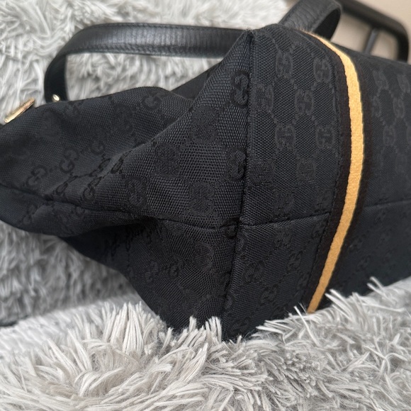 Gucci Black Tote with Gold Stripes - Picture 5 of 10